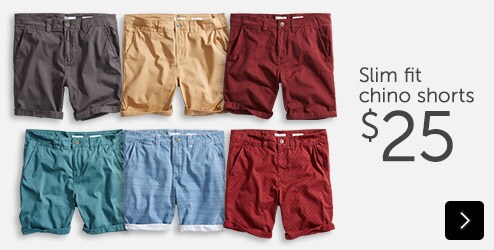 Slim fit chino shorts $25