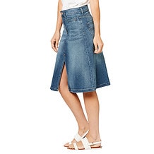 A-Line Denim Skirt - Light Wash