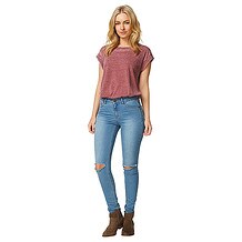 Lily Loves Ripped Knee Skinny Jeans - Washed Blue