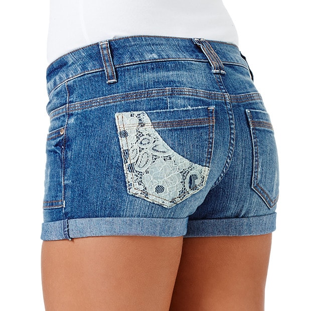 Hot Options Denim Micro Shorts Target Australia
