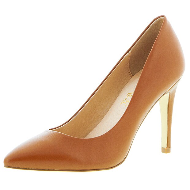 Venice Pointed Toe Leather Pump - Tan Venice Pointed Toe Leather Pump - Tan