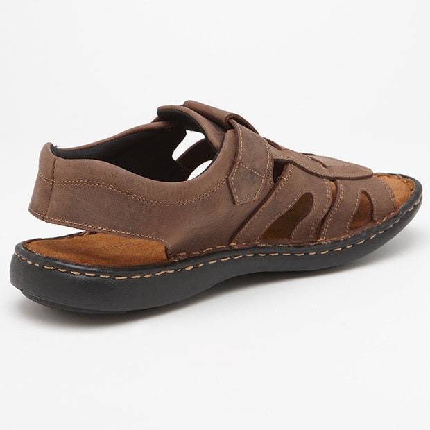 Mens' Roman Leather Buckle Sandal - Brown | Target Australia