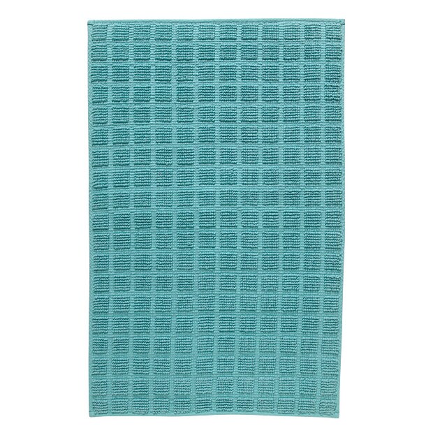Gridlock Mosaic Bath Mat Aqua Target Australia