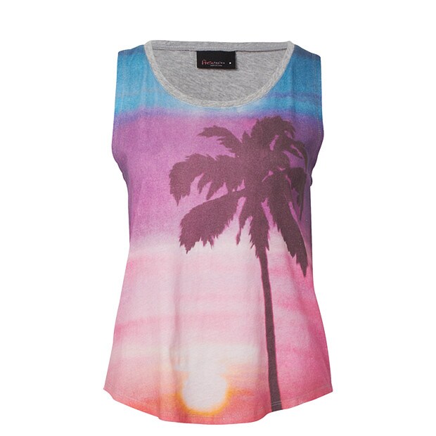 Free Fusion Tropical Sunset Print Tank Free Fusion Tropical Sunset Print Tank