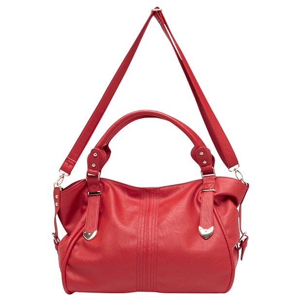 Stitch Front Shoulder Bag - Red Stitch Front Shoulder Bag - Red