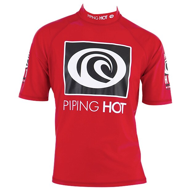 ... Hot Logo Print Short Sleeve Rashie Vest - Red | Target Australia