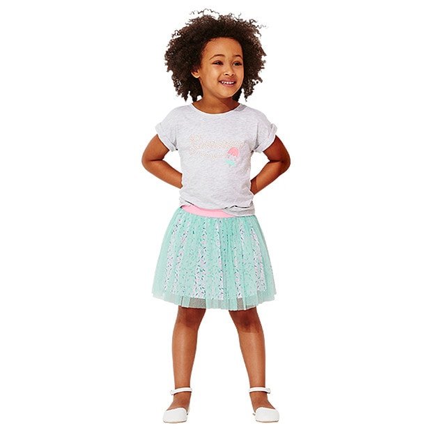 Girls' Mesh Confetti Print Skirt Target Australia