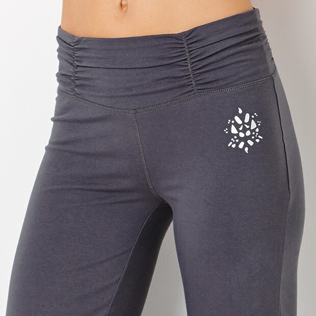 ... Waistband Yoga Leggings With Foil Print - Grey | Target Australia