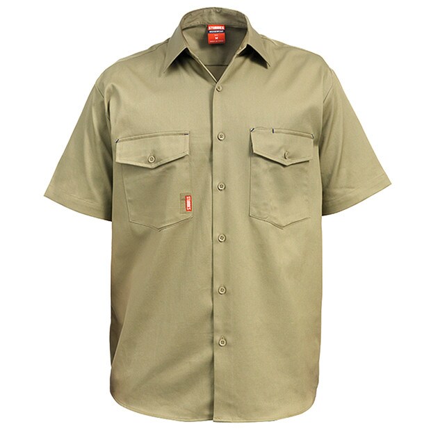 Stubbies SS Drill Work Shirt- Khaki | Target Australia