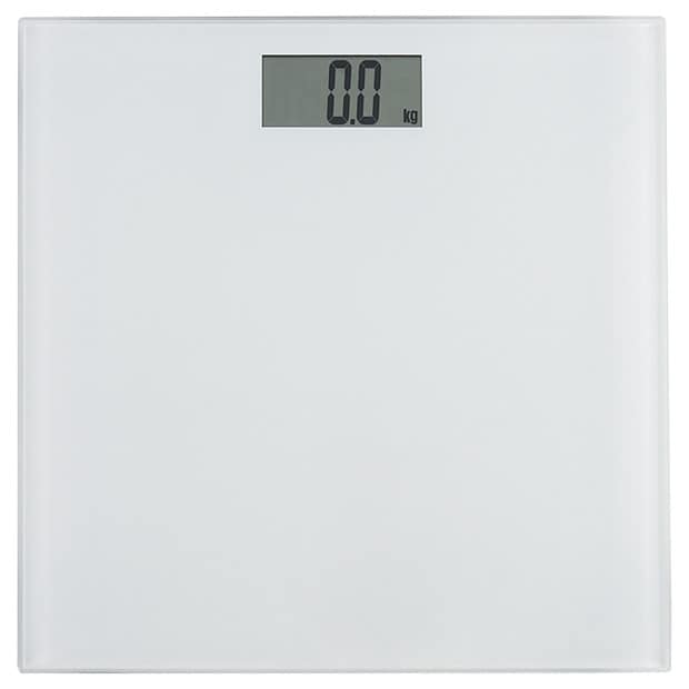 Modern Living Glass Electronic Bathroom Scale - EB9301-WH Modern Living Glass Electronic Bathroom Scale - EB9301-WH