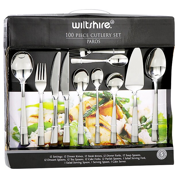 Wiltshire 100 Piece Cutlery Set Paros Target Australia