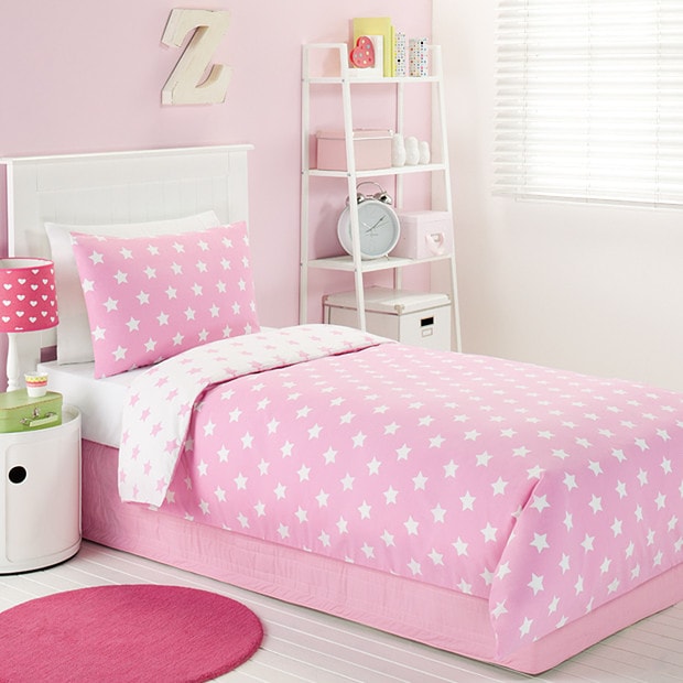 essentials Astro Quilt Cover Set Pink Target Australia