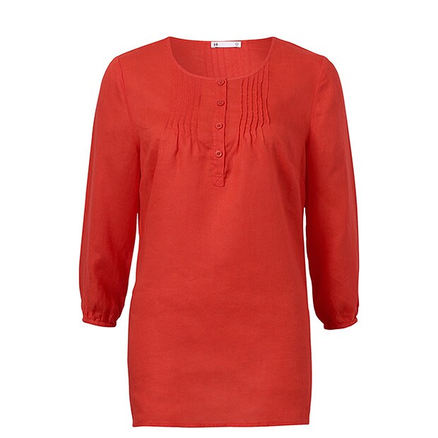 3/4 Sleeve Linen Top Orange Target Australia