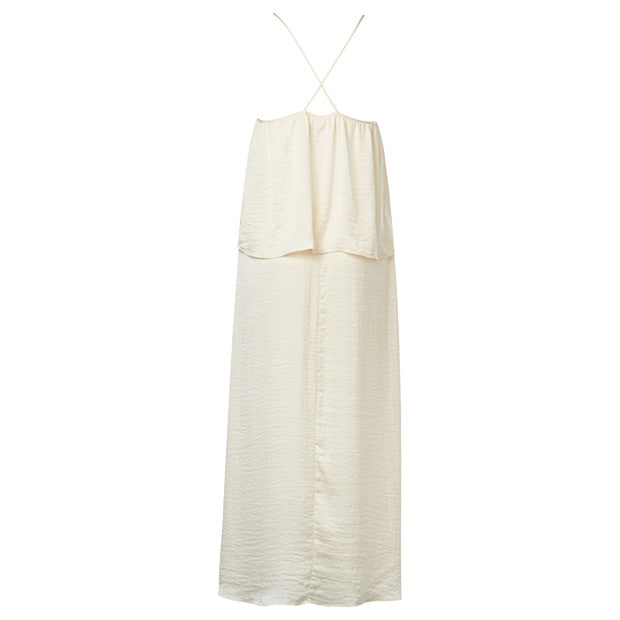 Double Layer Maxi Dress - Whisper White