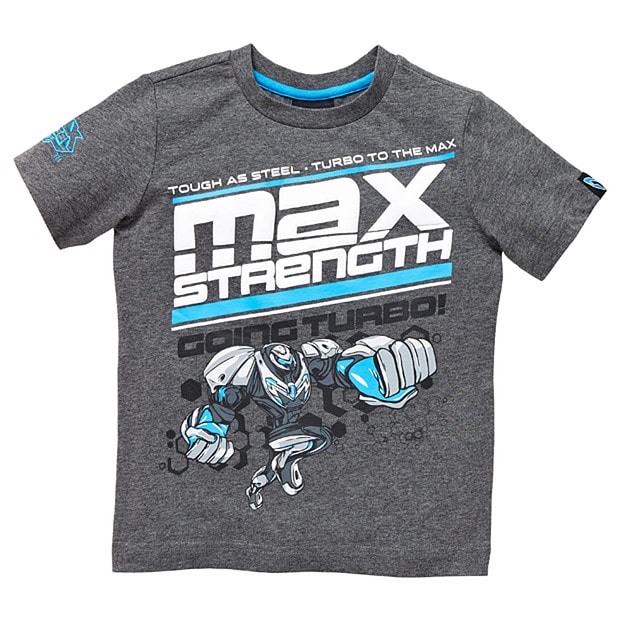 Max Steel Strength Tee - Grey Max Steel Strength Tee - Grey