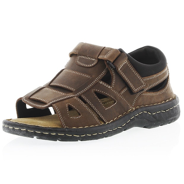 Men's Brutus Leather Sandals - Brown | Target Australia