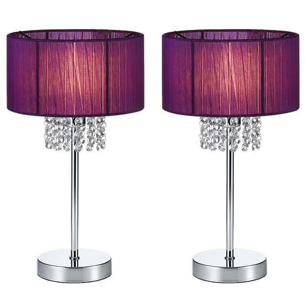 Twin Pack Orana Table Lamps - Purple Twin Pack Orana Table Lamps - Purple