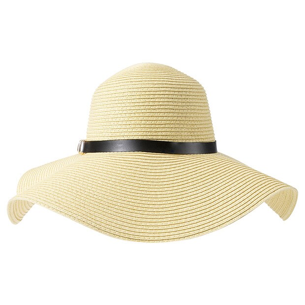 Women's Straw Hat With Trim Natural Target Australia
