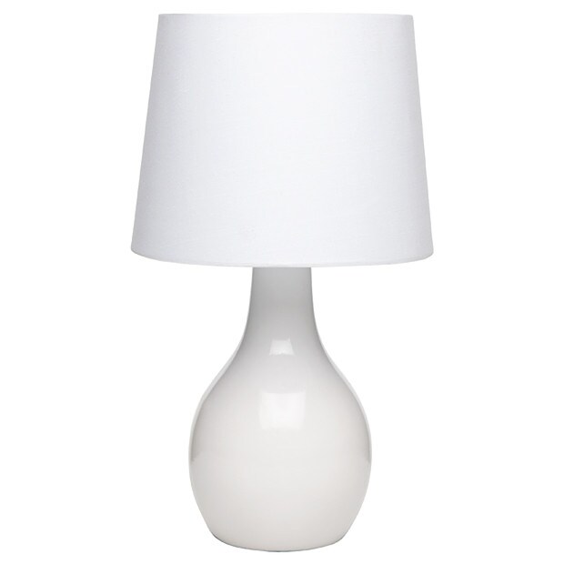 Target Ceramic Table Lamp With Cotton Shade - White | Target Australia