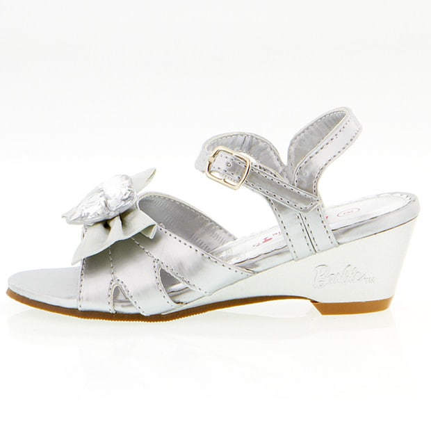 Barbie Heart Jewel Sandals - Silver | Target Australia