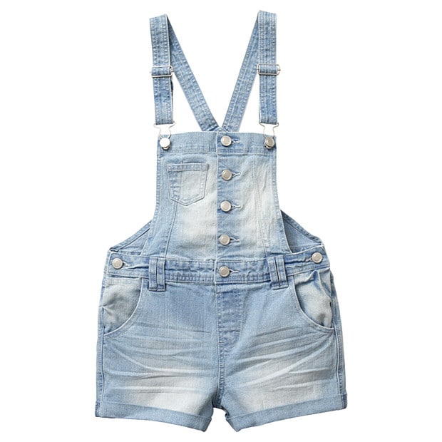 Home Clearance Kids Pants + Leggings Girls' Denim Overalls - Bleach