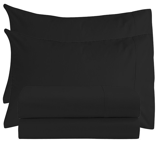Flannelette Sheet Set Black Target Australia