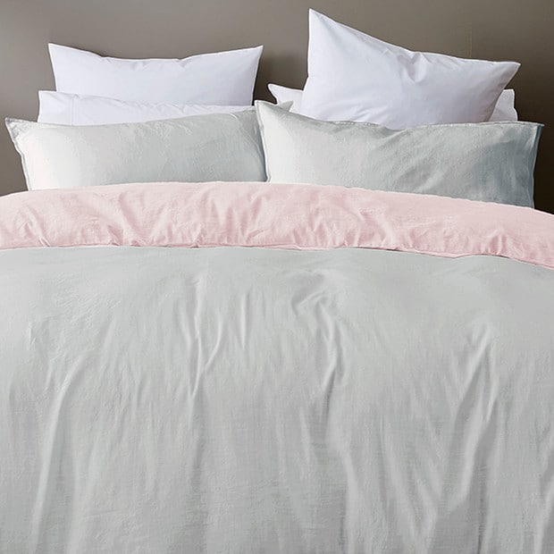 Linen Cotton Quilt Cover Set Pink Target Australia