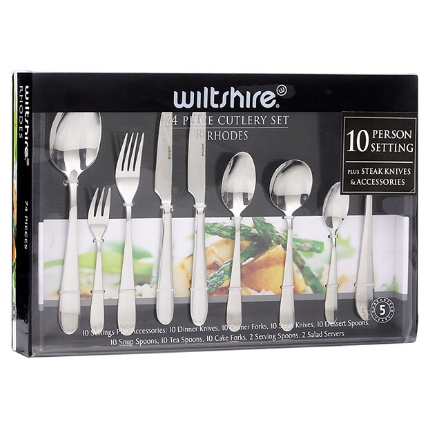 Wiltshire Rhodes 74 Piece Cutlery Set Target Australia