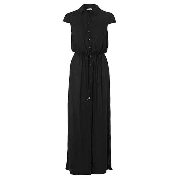 Maxi Shirt Dress - Black