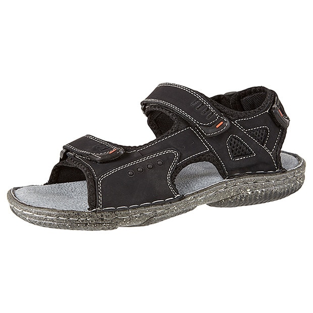 Men's Rufus Leather Sandals - Black