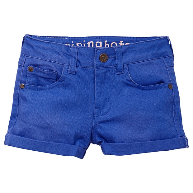 Piping Hot Coloured Canvas Shorts - Denim Blue Piping Hot Coloured Canvas Shorts - Denim Blue