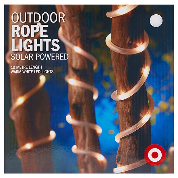 NEW Rope Lights Outdoor Solar Powered String OF 100 White LED Garden Lights eBay