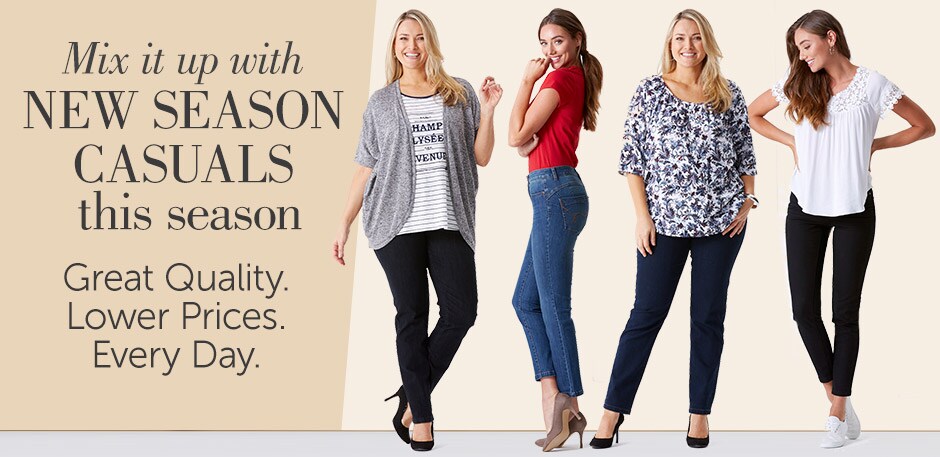 Mix it up with NEW SEASON casuals this season