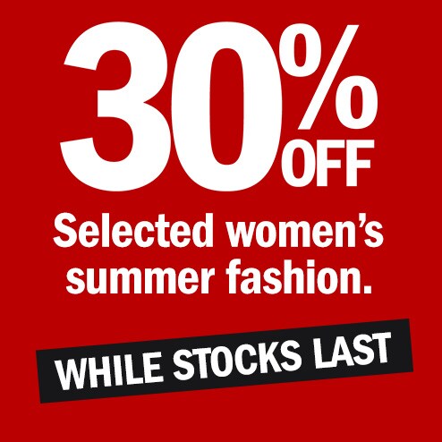 Save 30% OFF Selected Women's Summer Fashions @ Target.com.au