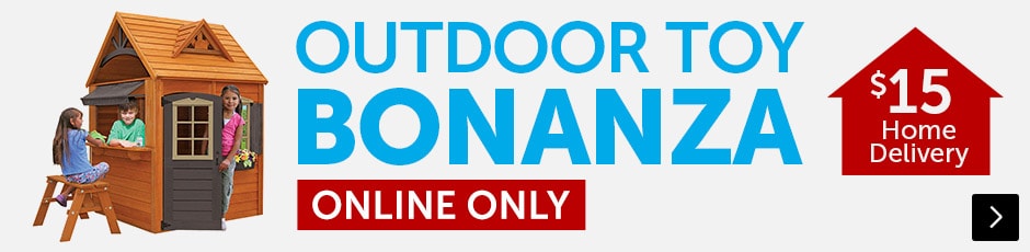 OUTDOOR TOY BONANZA. ONLINE ONLY. $15 Home Delivery OUTDOOR TOY BONANZA. ONLINE ONLY. $15 Home Delivery