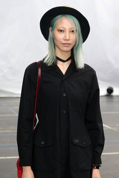 SOO JOO PARK'S BLUE HAIR AT PARIS FASHION WEEK