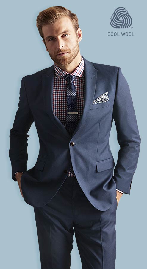 Target Cool Wool suit Man wearing Navey Cool Wool Suit