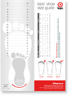 Kids shoe size guide