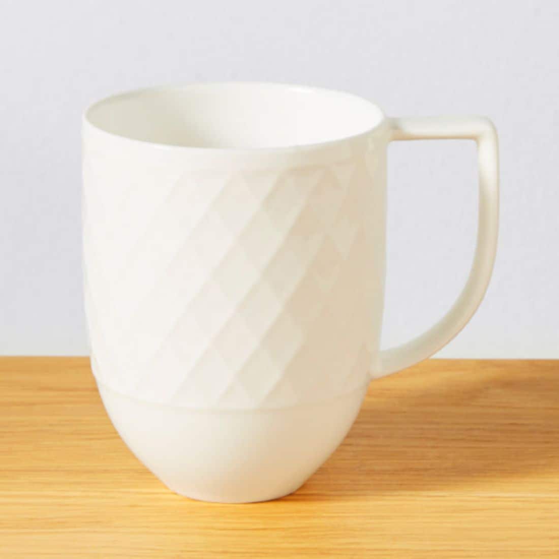 white bone china mug