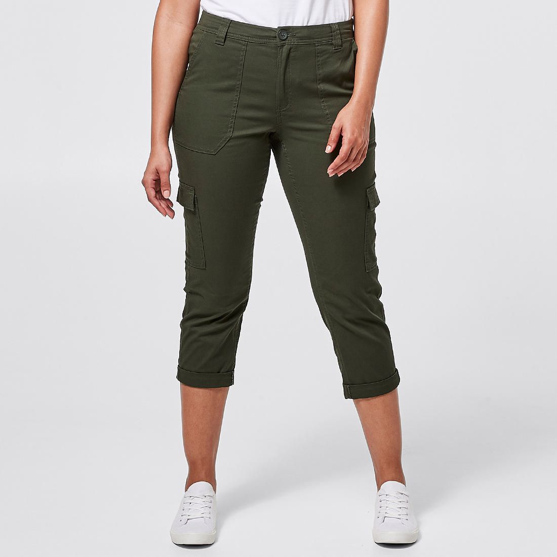 Crop Cargo Pant - Khaki | Target Australia