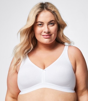 Australian Cotton Blend Womens Plus Size Moulded Wirefree Bra