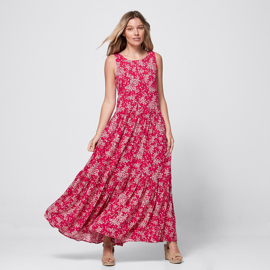 Scoop Neck Tiered Maxi Dress | Target 