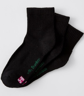 Underworks 3 Pack Quarter Crew Bamboo Sports Socks