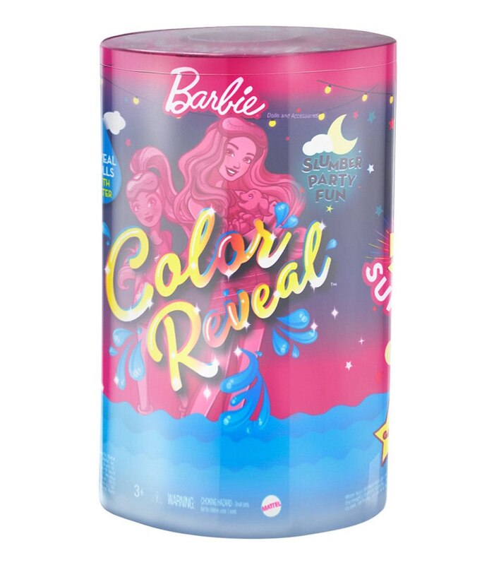 barbie colour reveal slumber party fun dolls and accessories target australia