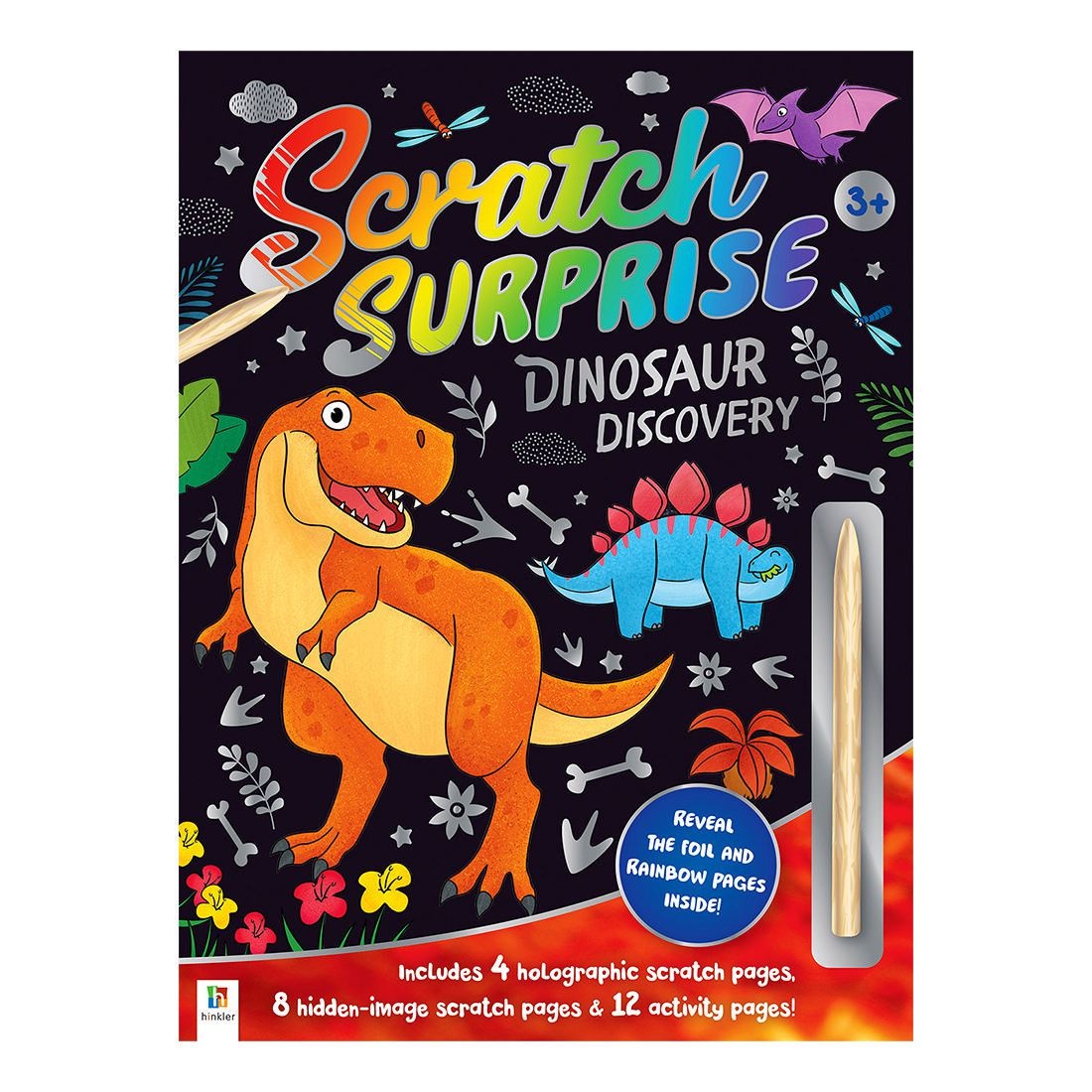 dinosaur scratch art book