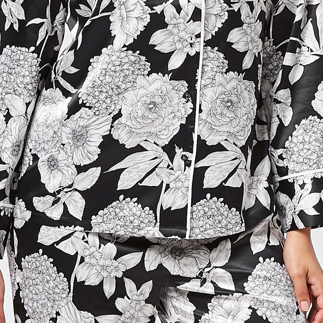 black floral pyjamas