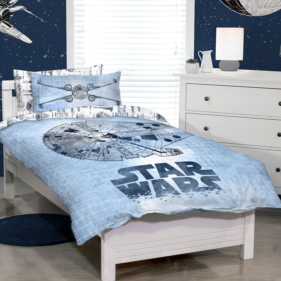 Star Wars Millenium Falcon Quilt Cover Set Double Bed Target