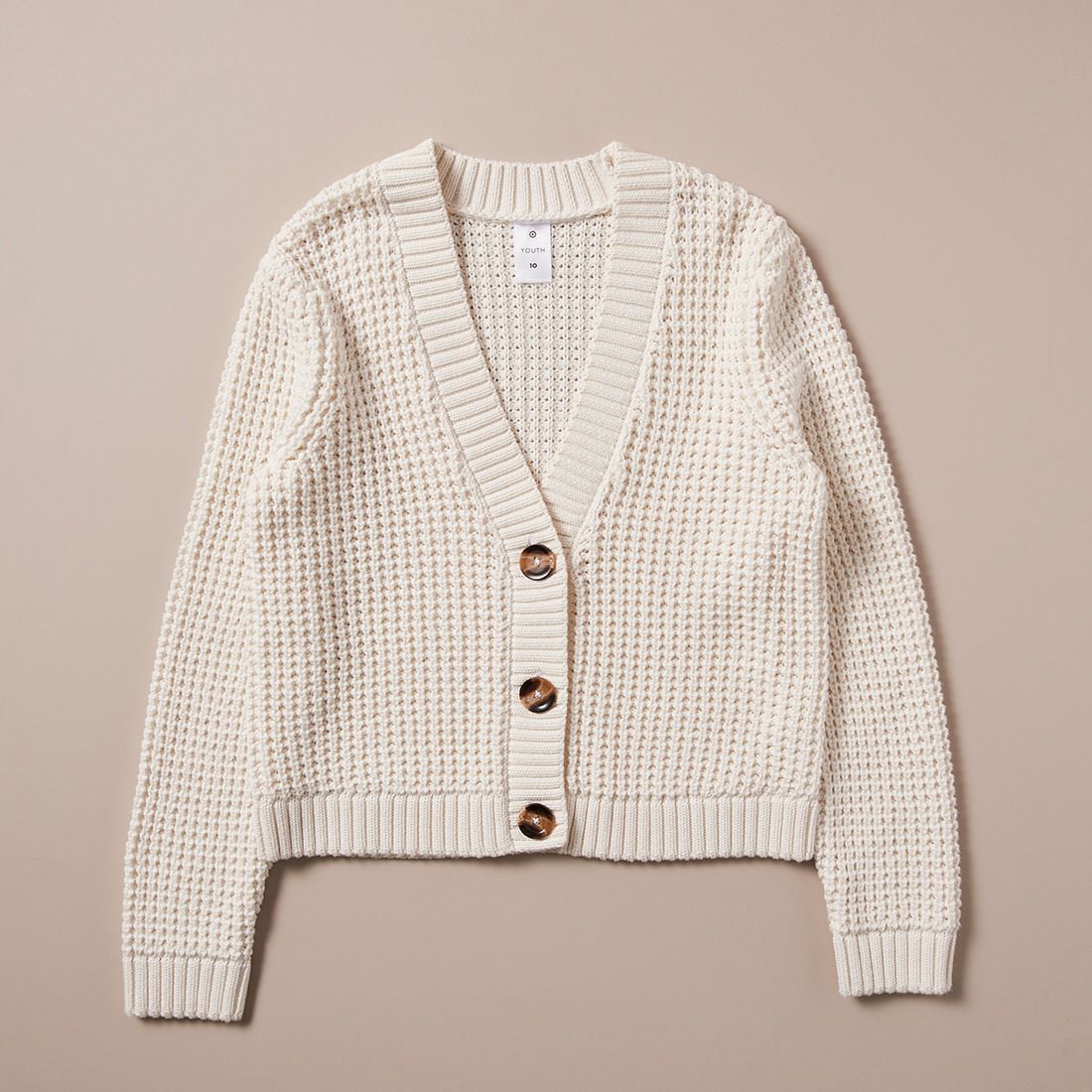 cream cardigan knit