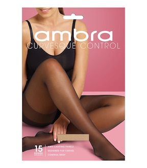 Ambra 1 Pack 15 Denier Curvesque Control Pantyhose - Natural