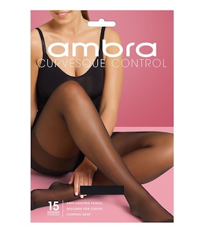 Ambra 1 Pack 15 Denier Curvesque Control Pantyhose - Black